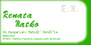 renata matko business card